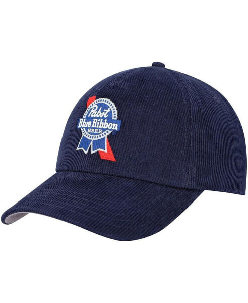 Men's Navy Pabst Blue Ribbon Roscoe Corduroy Adjustable Hat