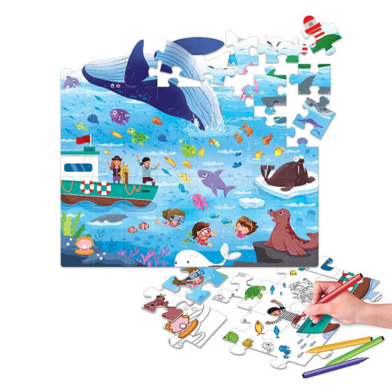 GIROS Play Painting Puzzles 2 Faces 56 Pieces Sea World