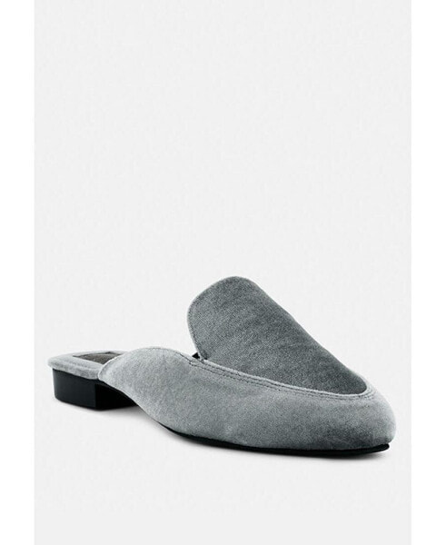 BATISTE Womens Velvet Handcrafted Mules