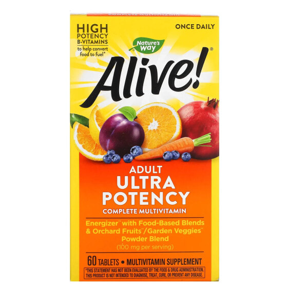Alive! Adult Ultra Potency Complete Multivitamin, 60 Tablets