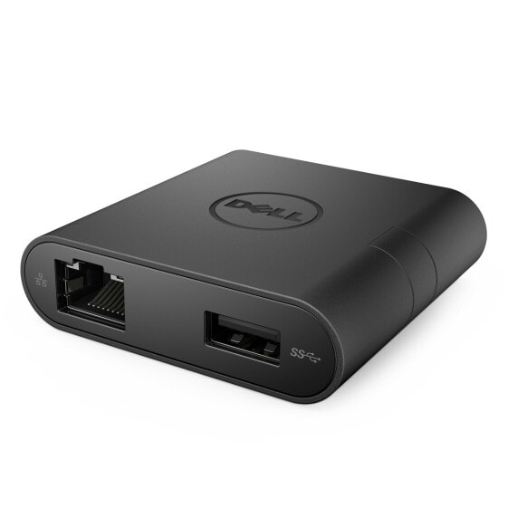 Dell USB-C - HDMI / VGA / Ethernet / USB 3.0 - Black - Wired - USB 3.2 Gen 1 (3.1 Gen 1) Type-C - USB Type-C - 10,100,1000 Mbit/s - Black - 1920 x 1080 pixels