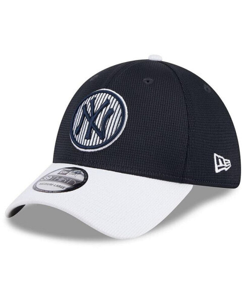 Головной убор New Era мужской синий New York Yankees 2024 для тренировок 39THIRTY Flex Hat