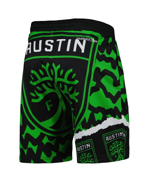 Men's Black, Green Austin Fc Jumbotron 2.0 Sublimated Shorts