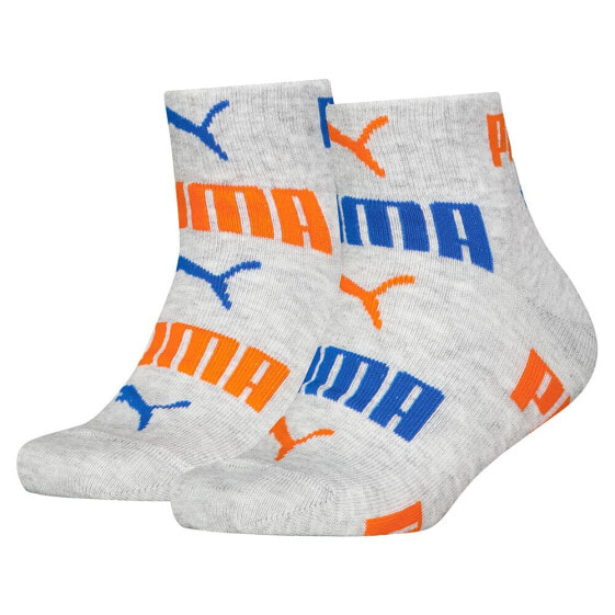 PUMA Logo AOP 2 Units Quarter short socks 2 pairs