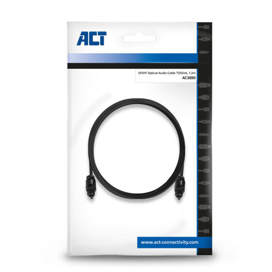 ACT AC3690 - TOSLINK - Male - TOSLINK - Male - 1.2 m - Black
