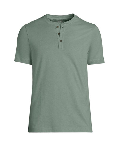 Men's Short Sleeve Cotton Supima Jersey Henley