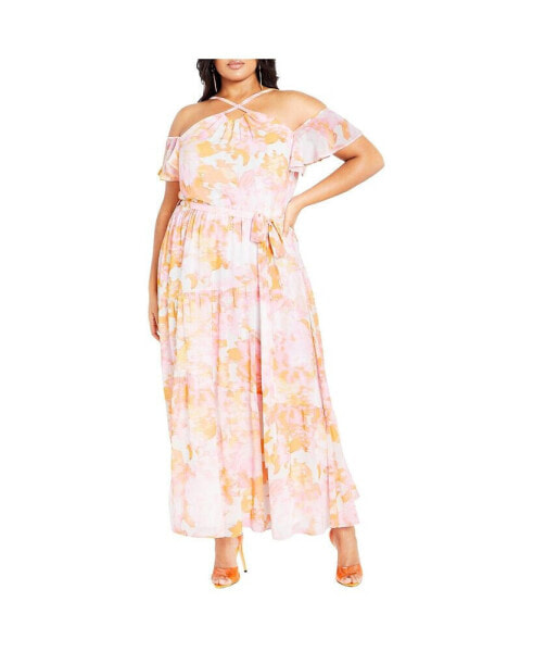 Plus Size Vera Print Maxi Dress