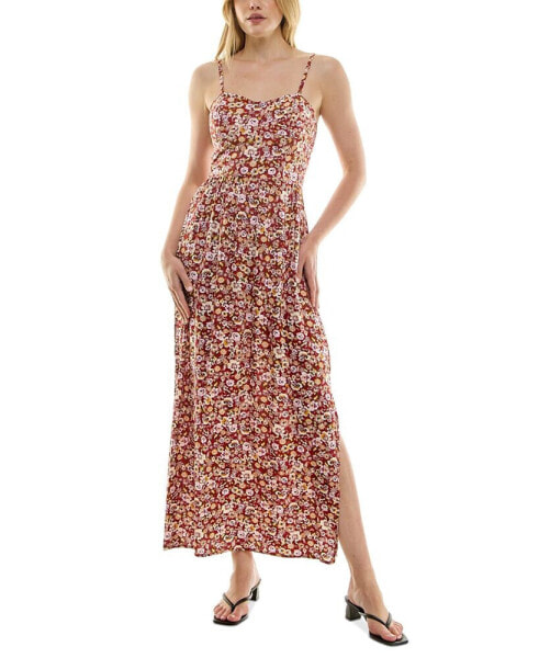 Juniors' Floral-Print Maxi Dress