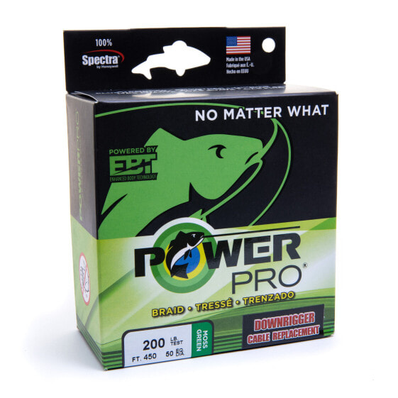 PowerPro Downrigger Braided Fishing Line - Moss_Green - 150lb - 450ft/135m (2...