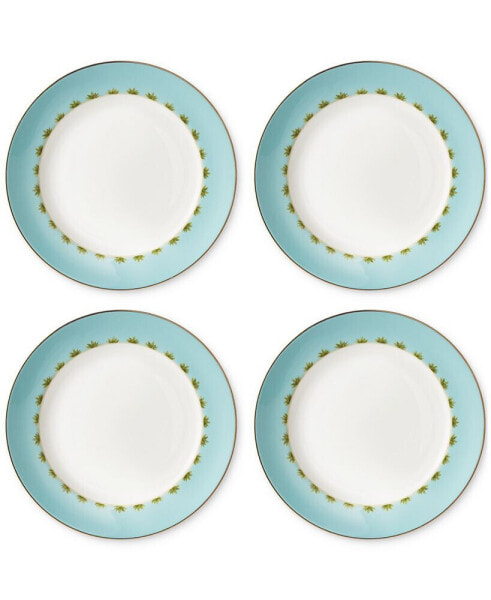 British Colonial Tradewind Dinner Plates, Set of 4