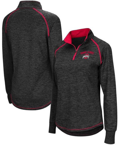 Women's Ohio State Buckeyes Bikram Raglan Quarter-Zip Jacket