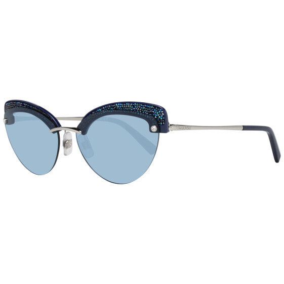 Swarovski Sonnenbrille SK0257 16V 57 Damen Blau 57-15-140