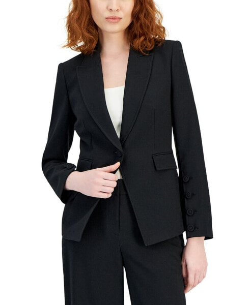 Women's Single-Button Peak-Lapel Blazer