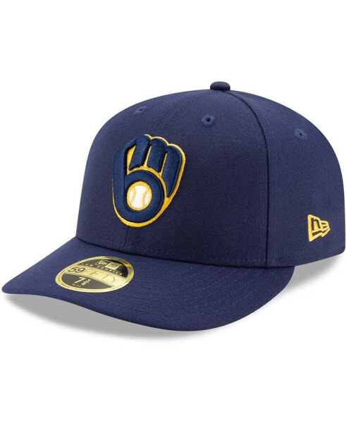 Аксессуар головной убор New Era Мужской синий Milwaukee Brewers Authentic Collection On-Field Low Profile 59Fifty Fitted Hat