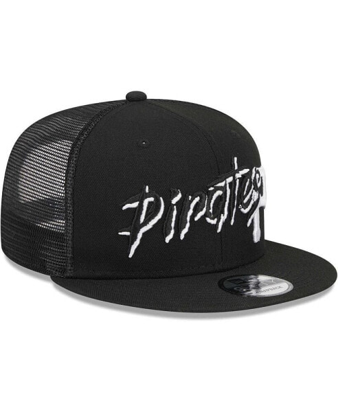 Головной убор New Era мужской Черный Pittsburgh Pirates Street Trucker 9FIFTY Snapback Hat