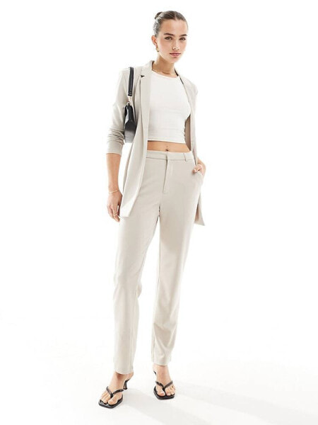 JDY straight leg trousers in stone