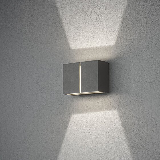 Konstsmide Pavia Wall Light Dk Grey LED - Outdoor wall lighting - Grey - Aluminium - IP54 - Facade - I