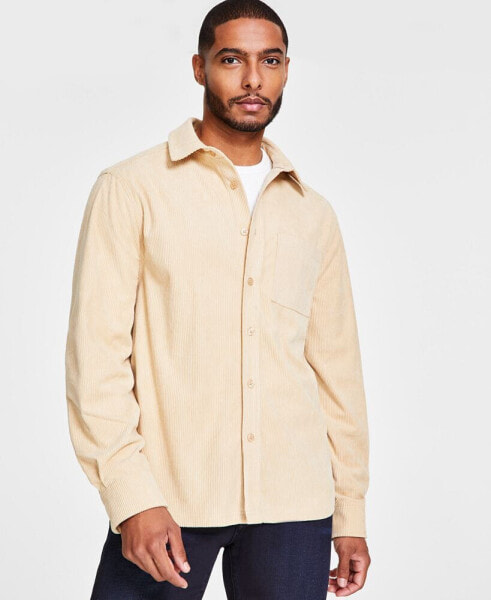 Men's Oversized-Fit Corduroy Shirt Jacket, Created for Macy's