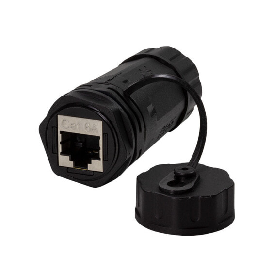 LogiLink NP0084 - RJ-45 - Black - Female/Female - Straight - Cat6a - S/UTP (STP)