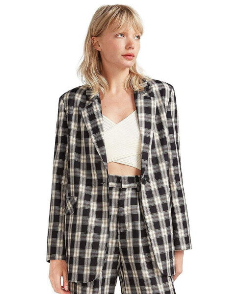 Women Love & Mercy Checked Blazer