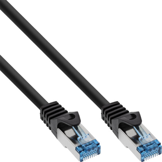 InLine Patch cable - Cat.6A - S/FTP - TPE flexible - black - 50m