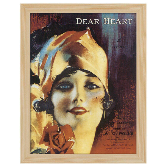 Фоторамка LegendArte Vintage Musik-Cover Dear Heart, 50x70 см, белая Rahmen