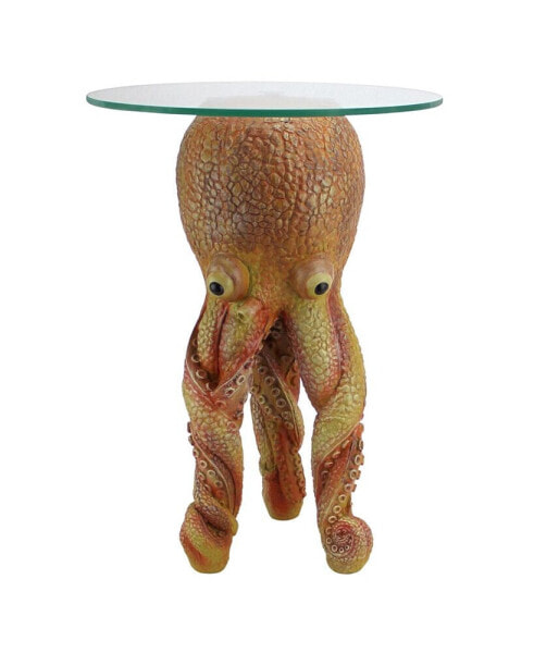 Журнальный столик Design Toscano Олли, стеклянный скульптурный таблица с изображением осьминога