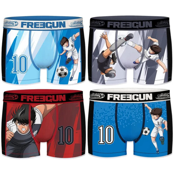 FREEGUN Captian Tsubasa Model Oliver Atom / Tsubasa Ozora & Kojio Hyuga / Mark Lender PK2215 boxers 4 units