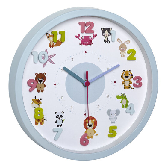 TFA Dostmann 60.3051, Wall, Quartz clock, Circle, Blue, Green, Pink, Plastic, Children