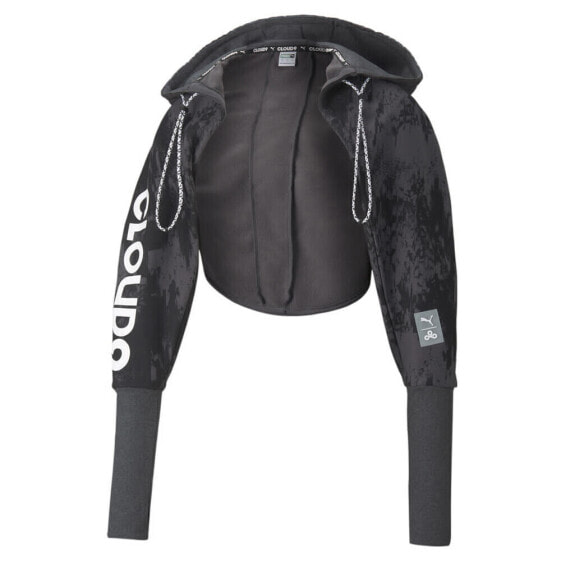 Puma Cloud9 X Full Zip Silencer Jacket Womens Black Coats Jackets Outerwear 5323