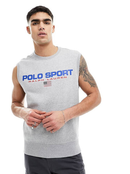 Polo Ralph Lauren Sport Capsule knitted vest in grey