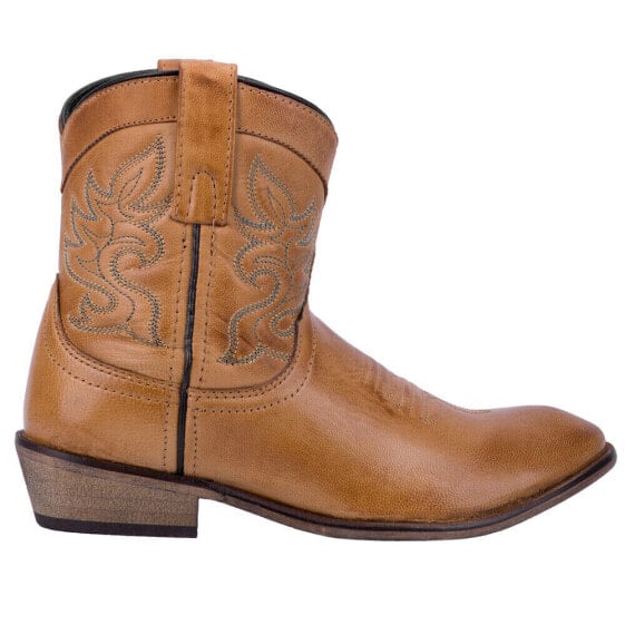 Dingo Willie Embroidered Round Toe Cowboy Booties Womens Size 7.5 M Casual Boots
