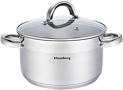 Klausberg Saucepan with Lid in Many Sizes 0.5 L to 14 L Induction Stainless Steel (0.5 L)