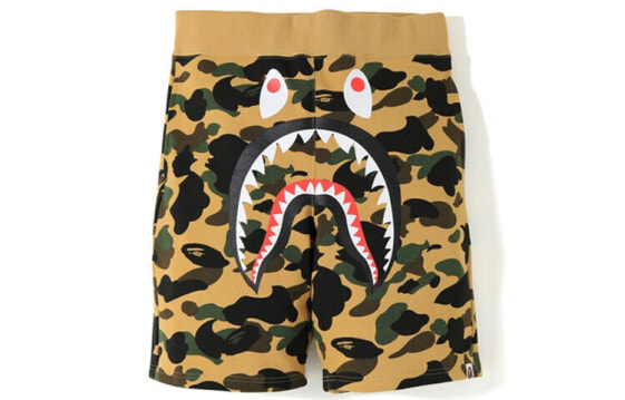 BAPE 1st Camo Shark Sweat Shorts 黄迷彩鲨鱼短裤 男女同款 / Шорты Casual Shorts BAPE 1F30-153-008