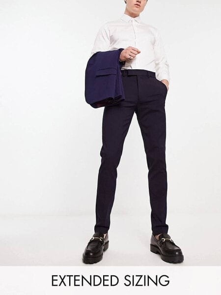 ASOS DESIGN skinny smart trousers in navy