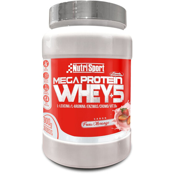 Протеин Nutrisport Mega Protein Whey+5 900г клубника