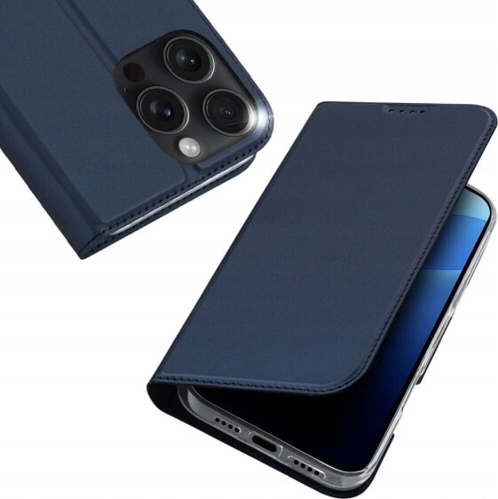 Dux Ducis Etui Dux Ducis Skin Pro na iPhone 16 Pro z klapką i miejscem na kartę - niebieskie