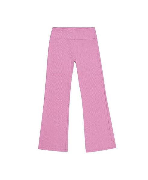 Big Girls Solid High Rise Full Length Flared Pant