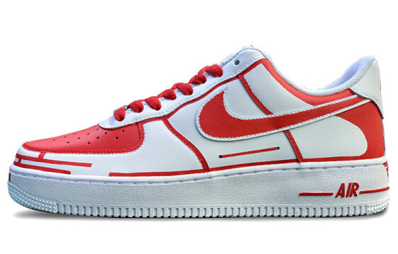 【定制球鞋】 Nike Air Force 1 Low 空军一号 东方之冠 中国馆 白红中国风定制 低帮 板鞋 男款 白红 / Кроссовки Nike Air Force CW2288-111