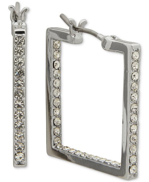 Pavé Square Hoop Earrings