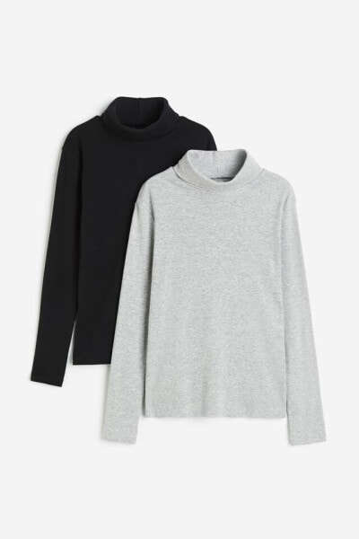 2-pack Cotton Turtleneck Shirts