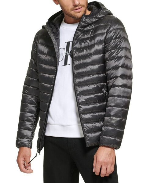 Men's Hooded & Quilted Packable Jacket