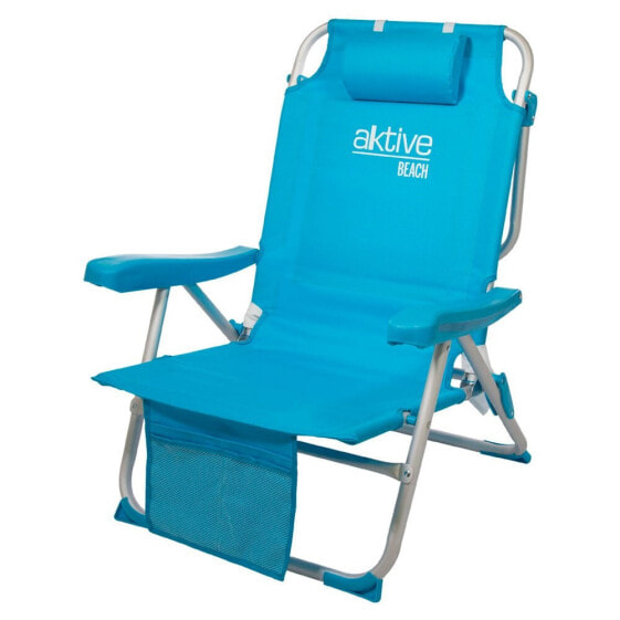 AKTIVE Folding Chair Backpack 5 Position Aluminium 66x58x80 cm