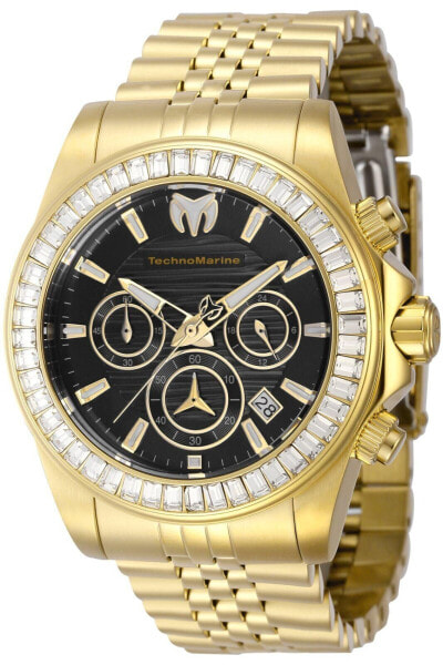 Technomarine Manta Chronograph GMT Quartz Black Dial Men's Watch TM-222021