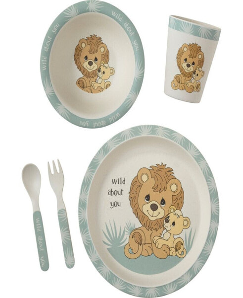 222404 Wild About You 5-Piece Bamboo Mealtime Gift Set
