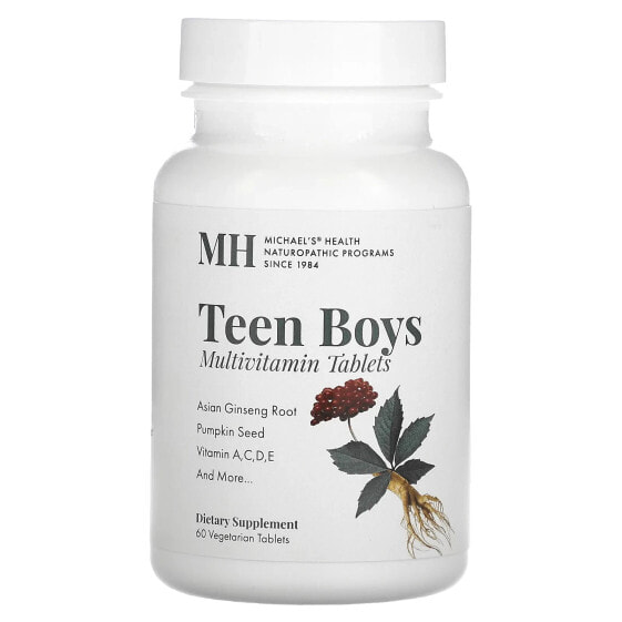 Michael's Naturopathic, Мультивитамины для мальчиков-подростков, 60 вегетарианских таблеток