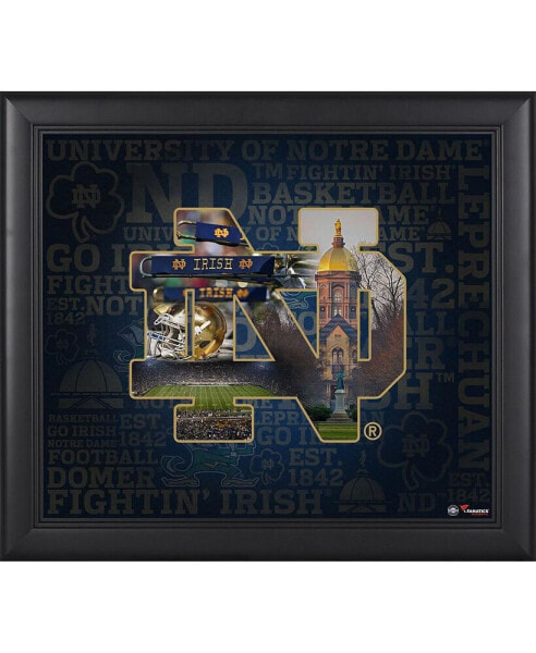 Notre Dame Fighting Irish Framed 15" x 17" Team Heritage Collage
