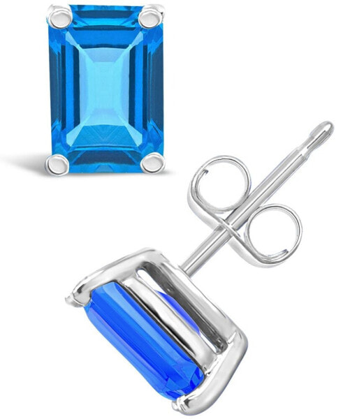 Серьги Macy's blue Topaz Stud