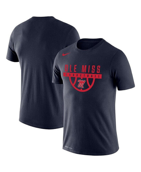 Men's Navy Ole Miss Rebels Basketball Drop Legend Performance T-shirt