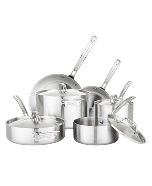 Professional 5-Ply Stainless Steel 10-Piece Cookware Set